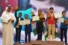 Arshiya Das (third from right) after winning the gold medal in Uzbekistan